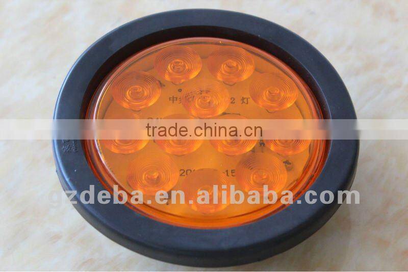 12/24V led 4" tow truck lights, round stop turn tail lamp