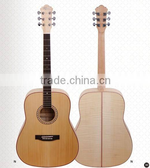 41" dreadnought quilted maple solid wood acoustic guitar with pickup