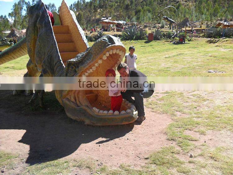 Dinosaur garden decoration equipment dinosaur head door