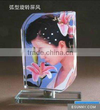 crystal cube photo frame