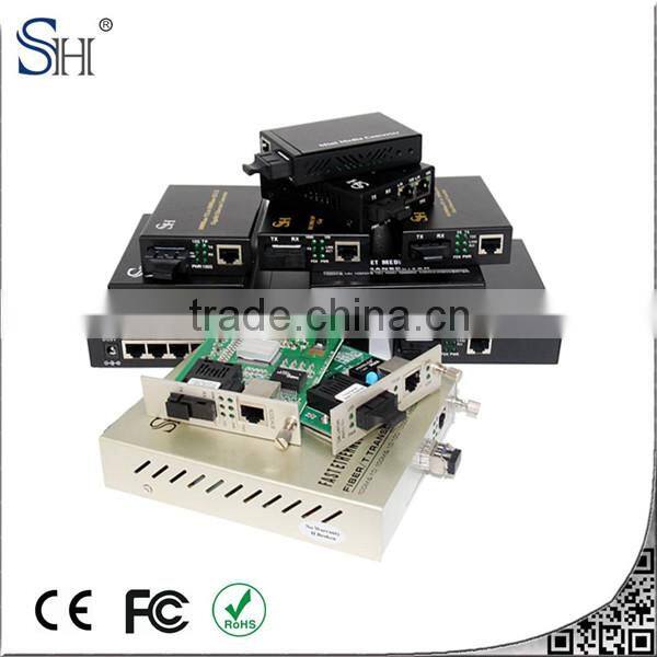 SC Duplex Single-mode 100BASET-T and 100BASE-Lx power adapter for US 120 VAC ethernet fiber converter