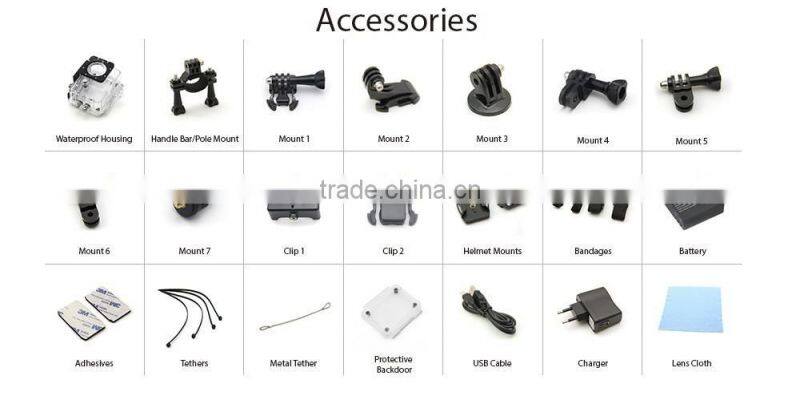 1080P Video WiFi Waterproof Sport Camera HD 170 wide-angle lens