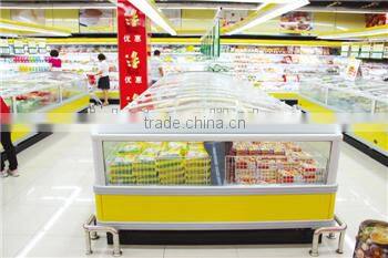 High quality Commercial Display Freezer for Frozen Food Shop, Display Chest Freezer, glass door ice cream freezer