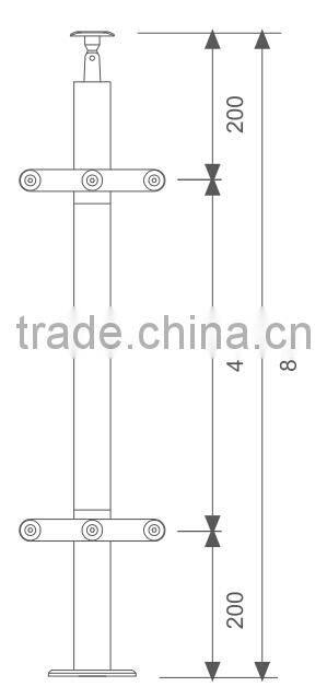 high quality railing post stainless steel railing stair(RP-62)