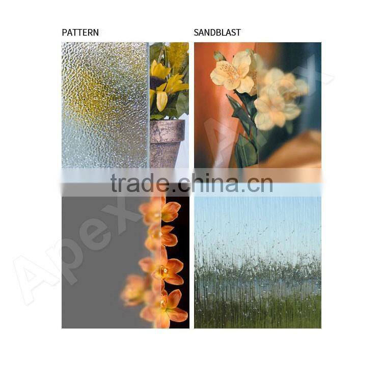 Modern interior black paint wood doors with frosted glass