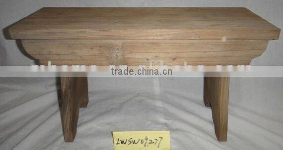 Natural rustic wood bench