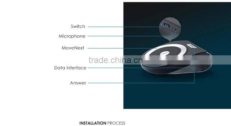 Dsp technology bluetooth handsfree car kit,Mini wireless car speakerphone