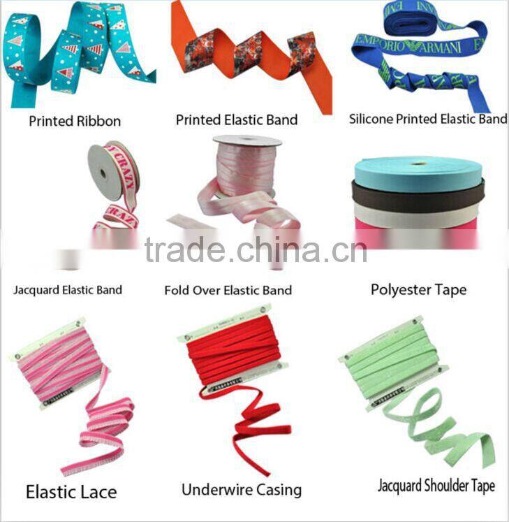 plain jacquard elastic band with strip