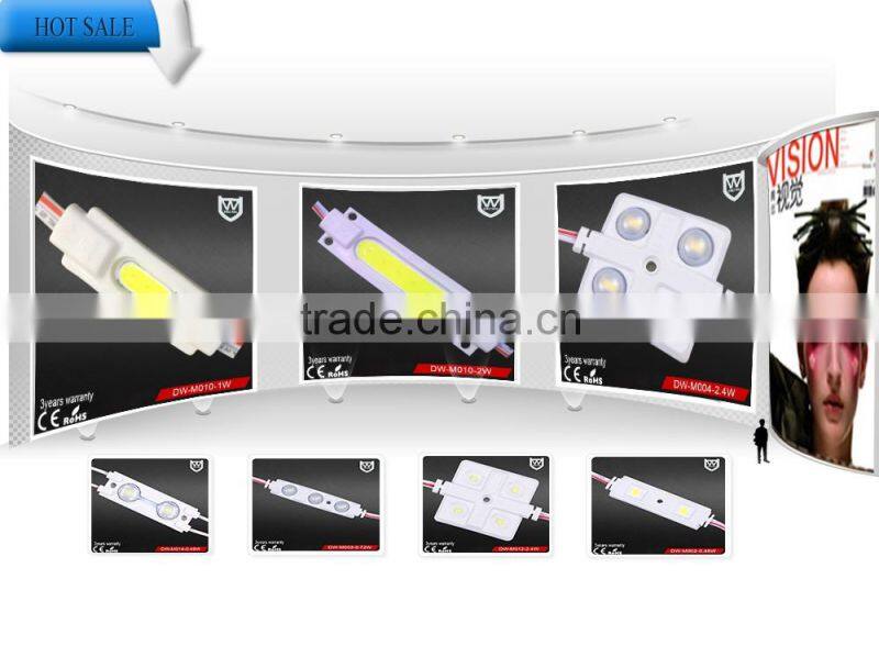 Wholesale module price ce rohs 2.4W waterproof 4 LEDS SMD 5730 injection LED Module for advertising backlighting