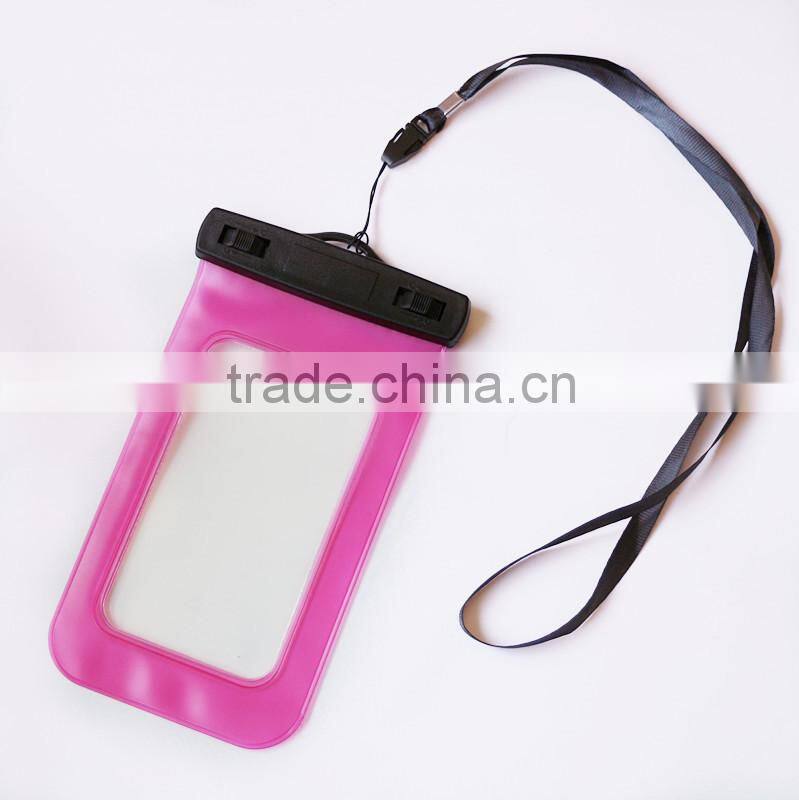 Touch screen clear PVC phone waterproof bag