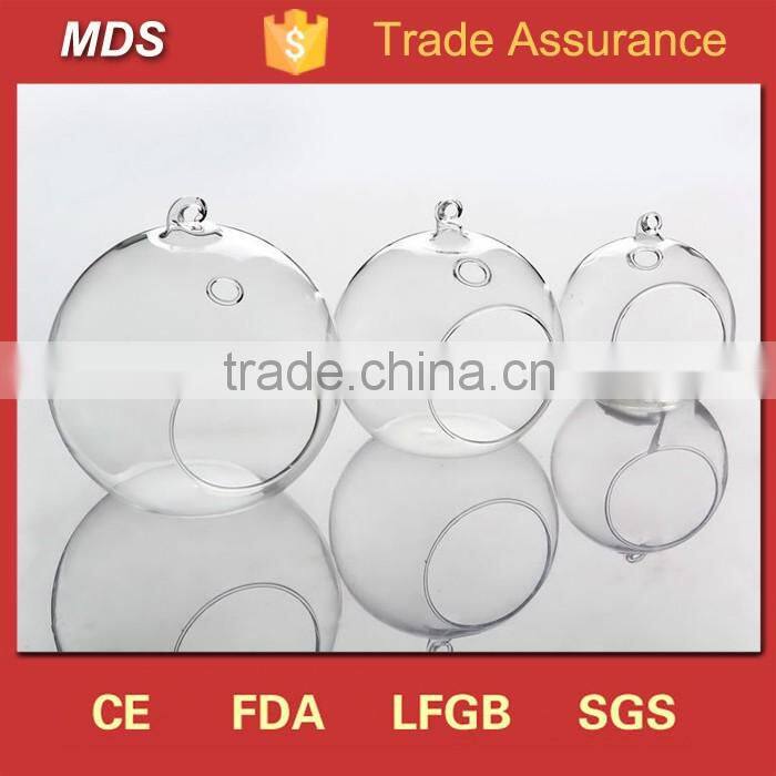 Wholesale air plant bubble glass hanging tea light candle holder