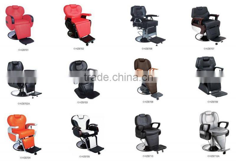 2015 Colorful hair salon chairs with footrest;Popular recline barber chairs in India