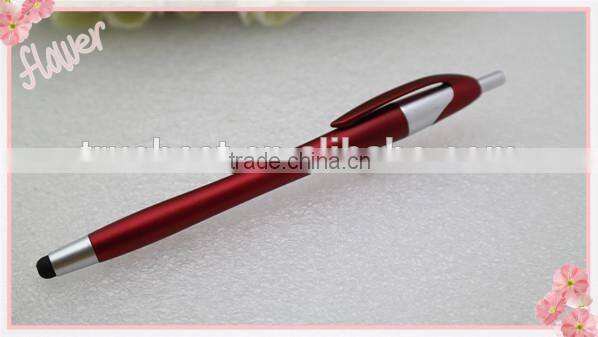 TP-44 Factory price stylus touch pen for galaxy s4 , screen touch pen 2 in 1 ballpen