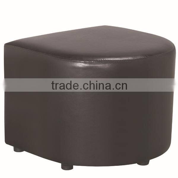 Faux leather round ottoman for home living room under mail order