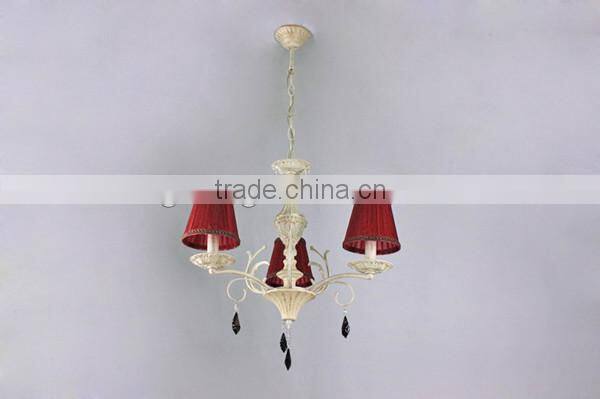red fabric lampshade lighting&crystal chandelier&fashion pendant lamp