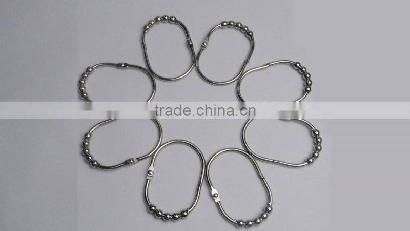 Eco-friendly Metal Shower Curtain Hooks XDHL016A/Shower curtain hooks for bathroom