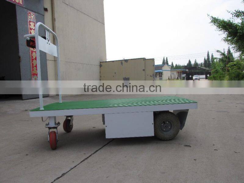 China 300kg light load battery electric powered platform trolley