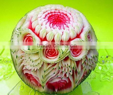 Set of Fruit Carving Knife Handle Carving Stainless steel,Handmade Thai Style 1 Set have 3 Pcs. (Blue Color)