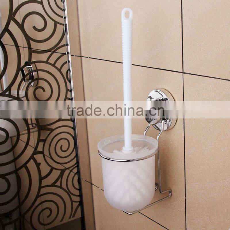 Household cleaning item toilet brush holder with suction cup