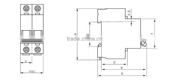 3 Poles Number and Mini Type electrical circuit breakers