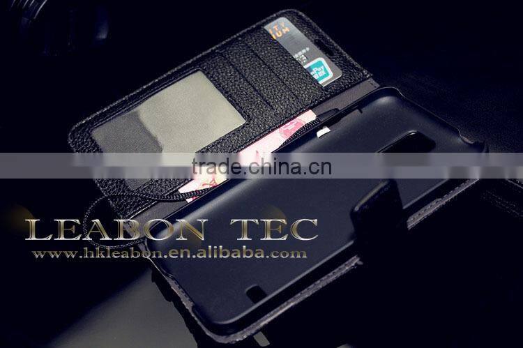 Hot Stylish Real Leather Case for samsung galaxy s5 wallet case, mobile phone case