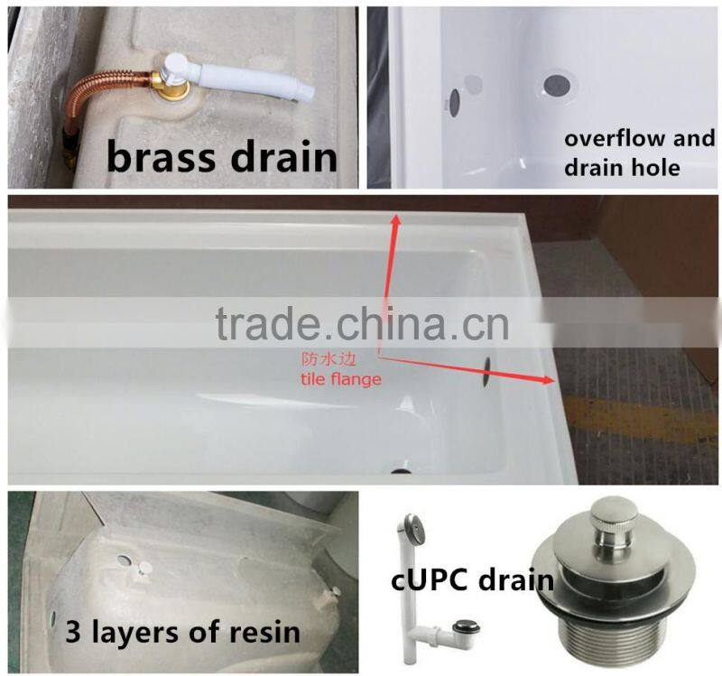 SUNZOOM UPC/cUPC certified portable freestanding acrylic bath tub,hot tub bathtub, sexy family spa tub