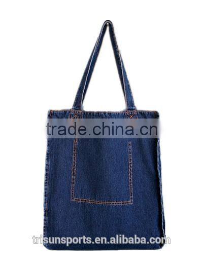 new style blue jeans handbag for young girls
