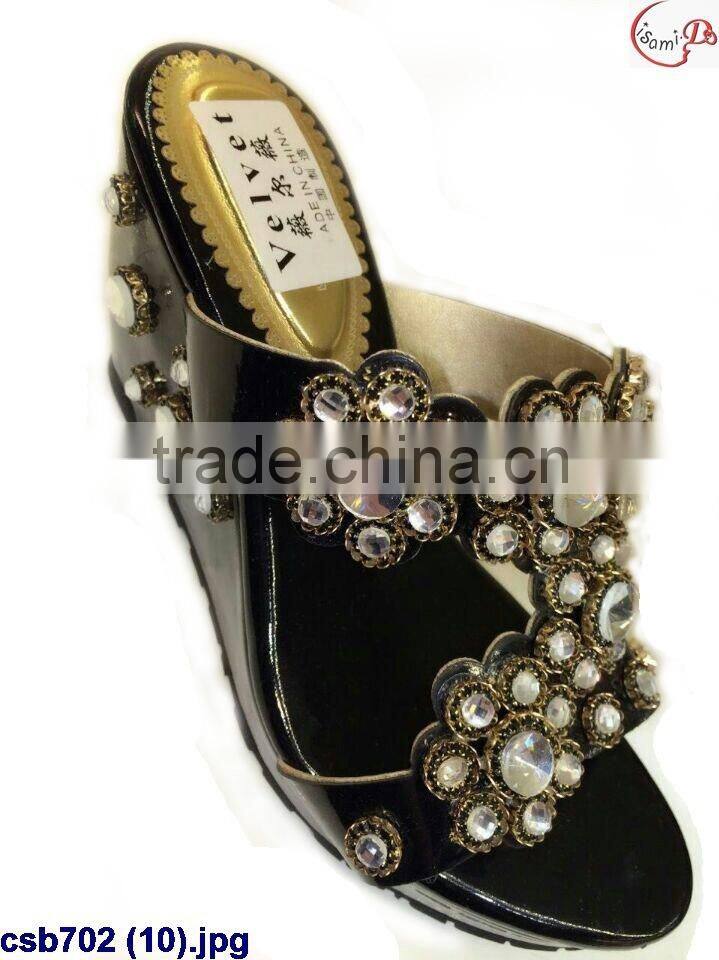 csb702 (8) New arrival fashion lady sandals with shone for wedding/party