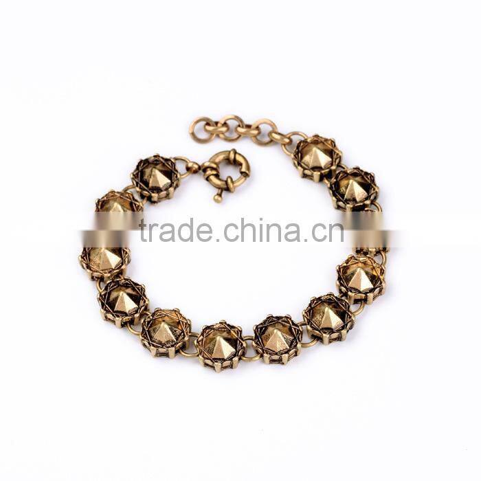 2015 Latest Popular Natural Stone Beads Chain Link Bracelet