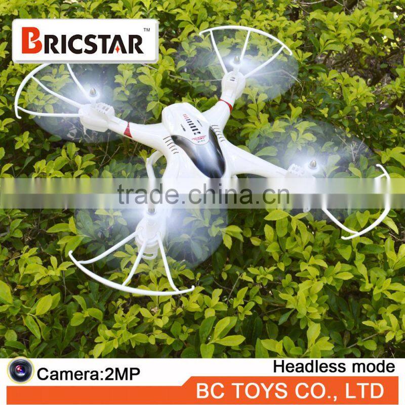 Smartphone control 2.4G 4ch rc drone wireless camera fpv with led lights and headless mode.