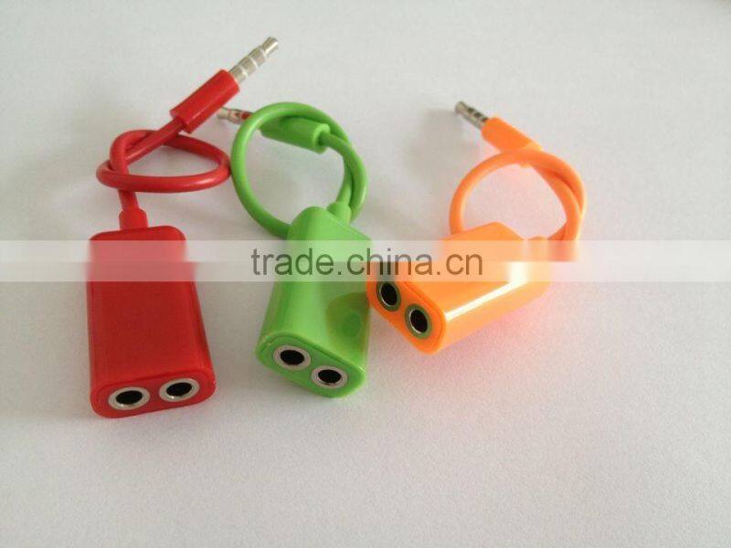 Factory supply 3.5mm headphone jack splitter usb headphone jack adapter for samsung ipod