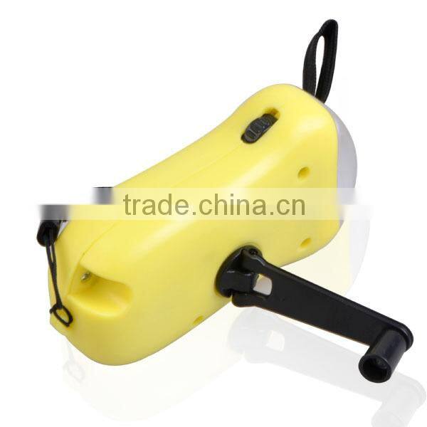 Emergency rechargeable 3 led solar flashlight dynamo led flashlight