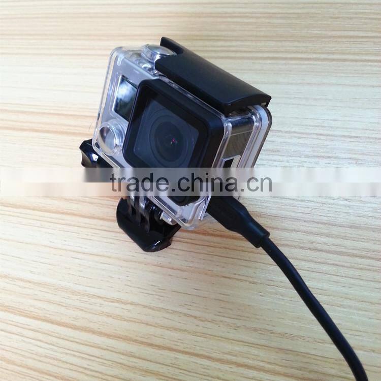 Skeleton housing protective shell case for Go pro 4/3+ with side open for plug