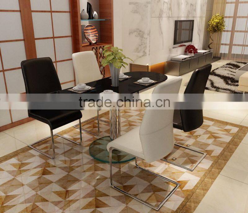 Z656 Industrial Style Dining Chair Leather Brown Leather Chair Metal Dining Chairs