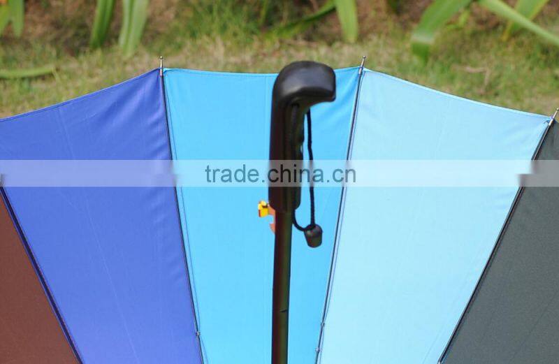 2015 new products fashion promotional metal shaft rainbow umbrella