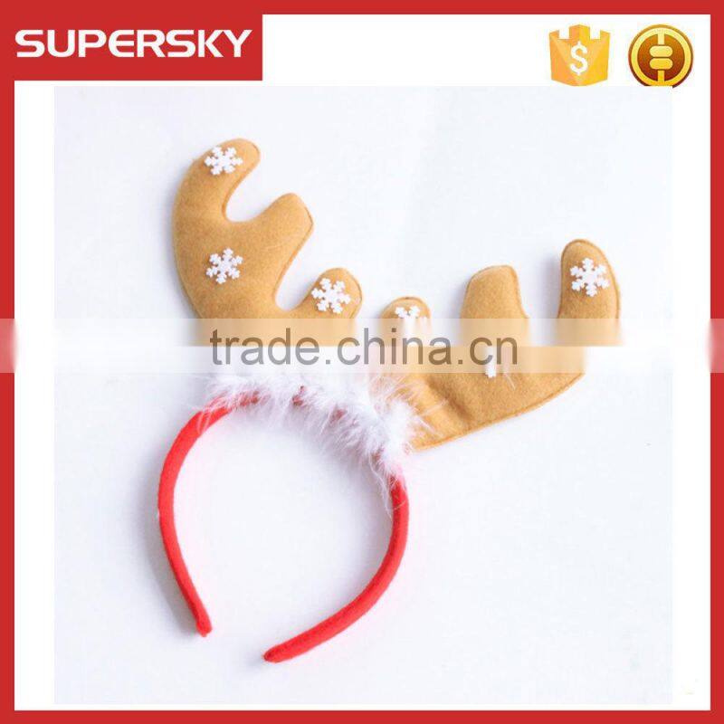 V-386 snowflake fashion plush christmas decoration headband gift merry christmas children headband