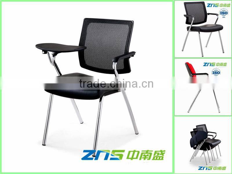 807-02 Korean mesh back stackable office chairs plastic chair with chrome legs