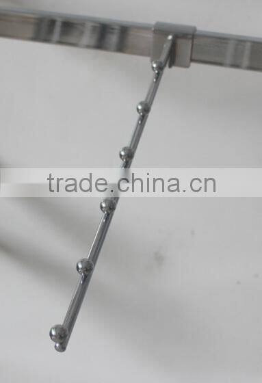 Chrome Metal Clothes Hanging Display Hook Fit for 15*30 Tube