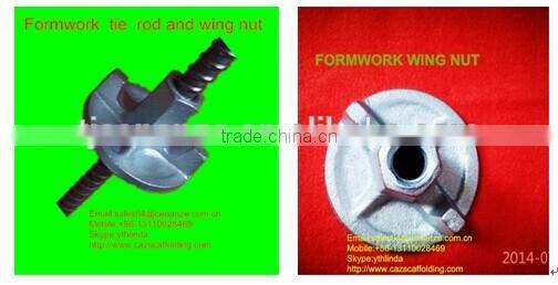 15/17mm Formwork tie rod and wing nut
