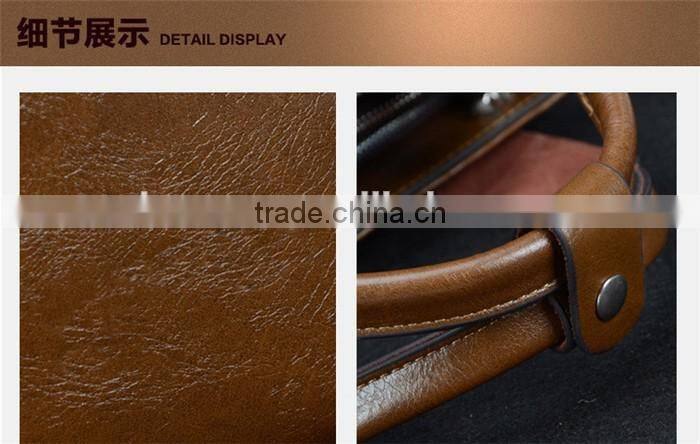 Luxury leather business laptop bag briefcase for man documents handbag