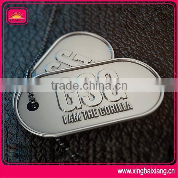 High quality logo custom engraved stainless steel keychain