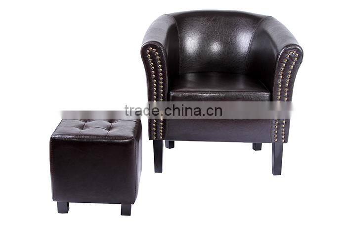 Latest design luxury hign end big size tub chair leather