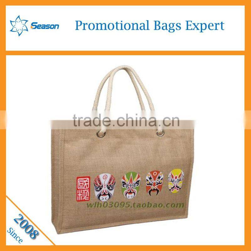 2016 Fashion high level Custom print burlap hessian bag jute gunny bags