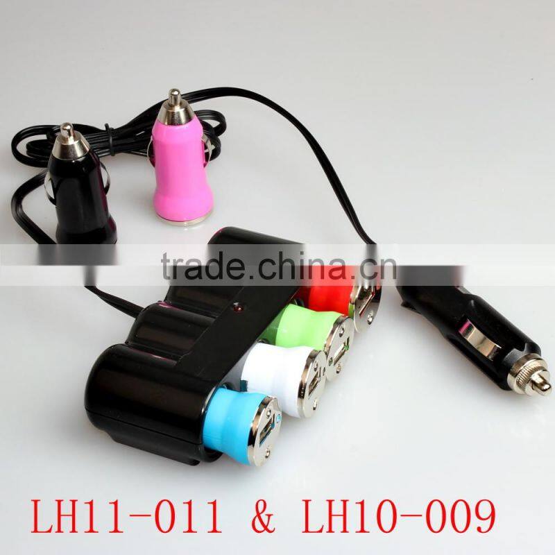 Portable led car plugs and sockets, 12v car charger socket