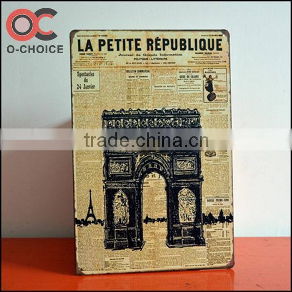The Retro phone booth poster tin signs for home decor