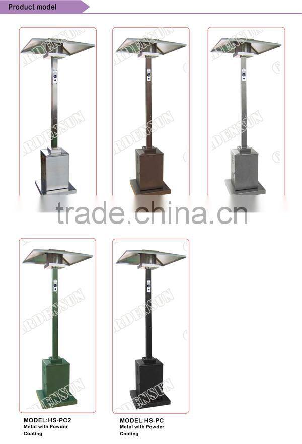 Garden gas heater Commercial patio heater ,CSA GARDENSUN 38,000BTU with CE ,CSA,AGA,ISO