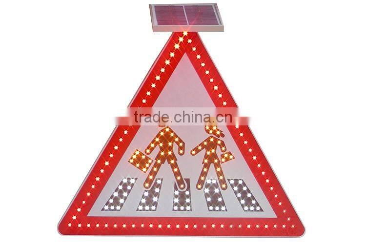 High quality visual distance 800M flashing light warning triangle