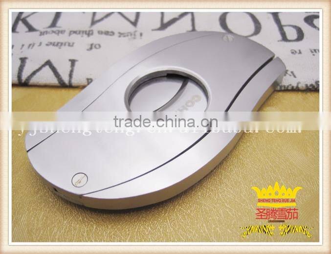 Double blade stainless steel cigar cutter