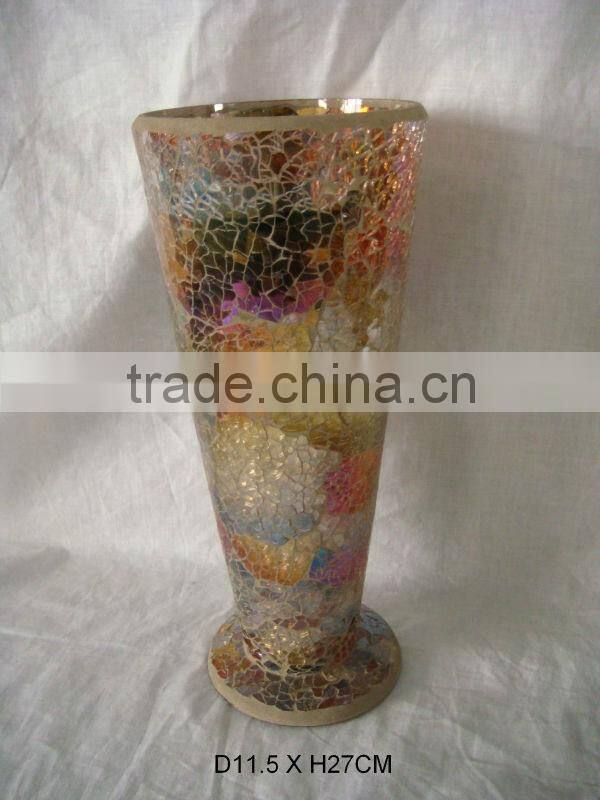 Mosaic glass vase
