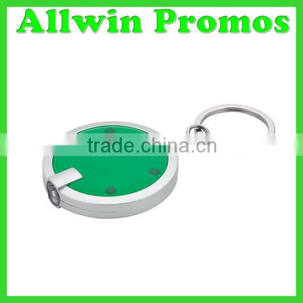 Promotional Plastic Round LED Key Chain